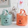 2018 cloth expression insulated lunch box bag ice packs Nordic style cotton cooler bag cartoon porta