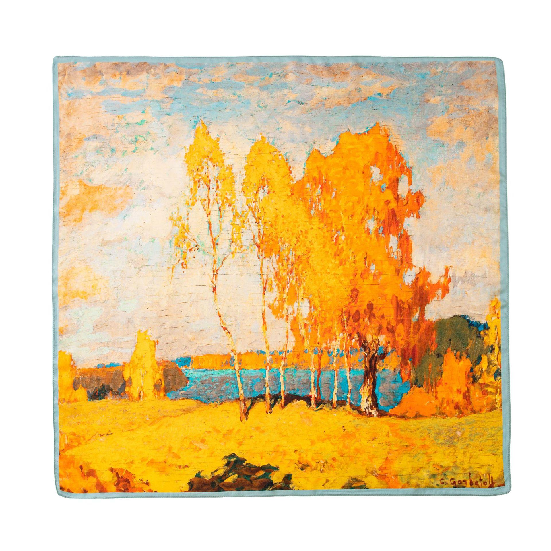 

Шелковый шарф из тутового шелка, универсальный на четыре сезона, с художественным цветочным принтом, тонкая пряжа, шаль для защиты от солнца, двойного назначения