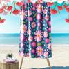 Pink and Yellow Floral Pattern Beach Towel Quick-drying for Travel Outdoor Sports Jogging Beach and Swimming
