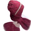 Autumn and Winter Color blocked Hats and Scarves New Velvet and Thickened Knitted Fashionable All In One Anti Wind and Snow Ear Protection Hats