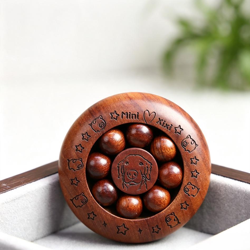 Cliff Cypress Luxury Rosewood Decompression Gyro: Handheld Wind Fire Wheel for Relaxation and Luck