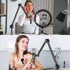 Microphone Arm Stand 360°Adjustable Springless Microphone Suspension Scissor Boom Arm Stand for Stable Recording