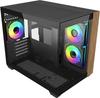 ASTER Elite 481 Computer Case Tempered Glass Black/Wood