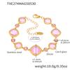 High Shine Faceted Czech Glass Beads Bracelet Multi Faceted Transparent Gem Cut Stainless Steel Bangle for Women Tarnish Free