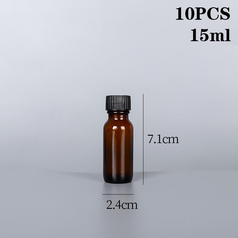 10/16Pcs 15/30Ml Amber Glass Perfume Bottle Sprayer Atomize Bottle Travel Refillable Bottles Essential Oil Containers