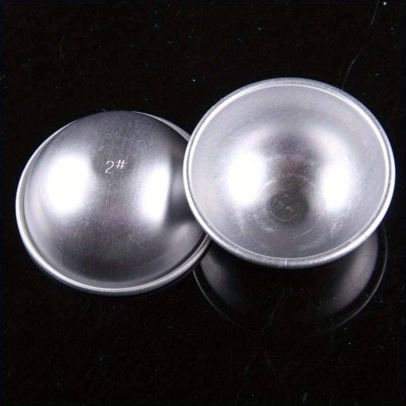 Three Pairs/set Large Stainless Steel Round Bath Bomb Molds for Creating Fizzy Bombs At Home - Perfect for DIY Spa and Bath Products
