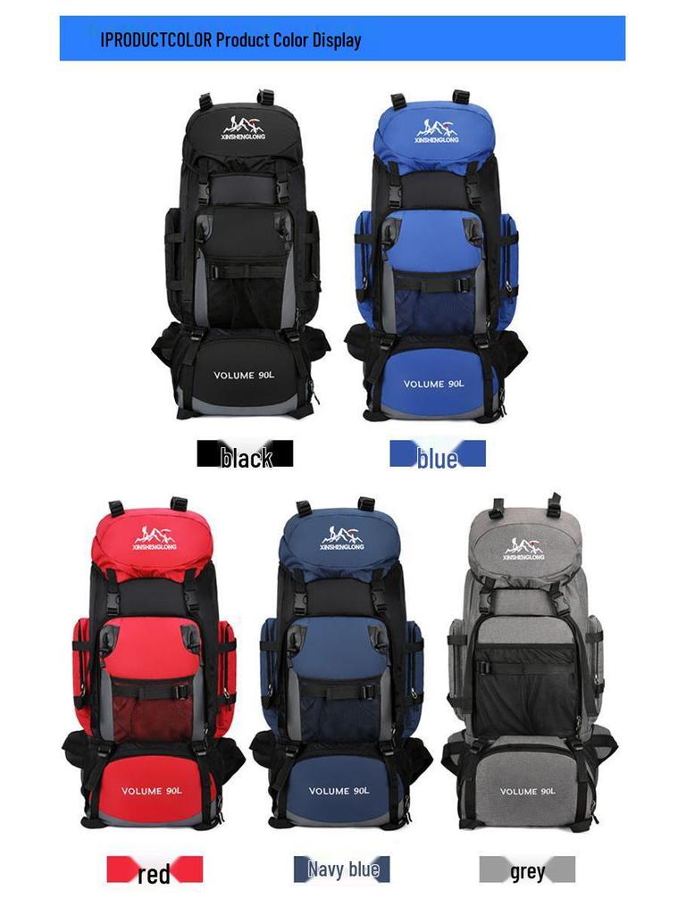 90L Unisex Travel Backpack: Spacious Outdoor, Camping & Hiking Bag