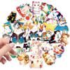 10/30/50pcs Kawaii Colorful Cat Transparent PET Stickers Cute Cartoon Sticker Decoration Suitcase Notebook Phone Decals Packing