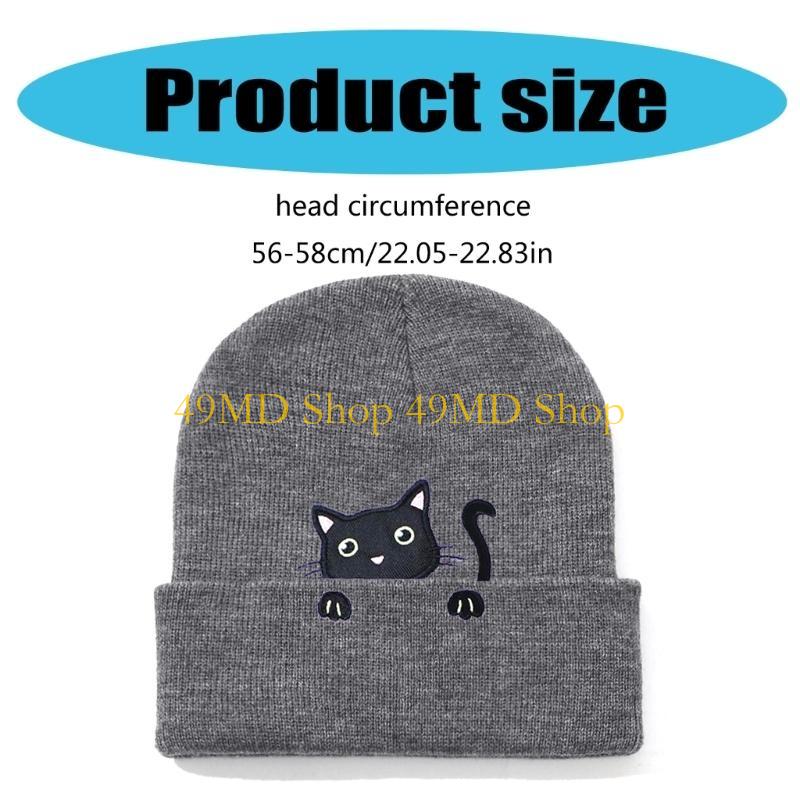 49MD Cartoon Hat Kitten Outdoor Activity School Teens Hat Multicolored Hat