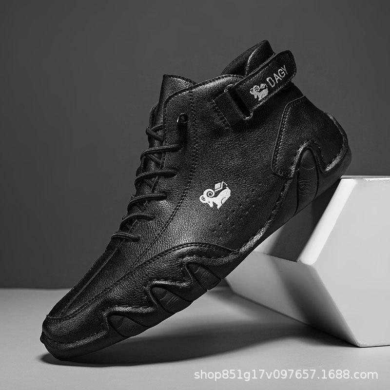 Didi Ram popular men's shoes high-top cotton shoes men's casual shoes winter velvet thickened shoes Martin boots men's