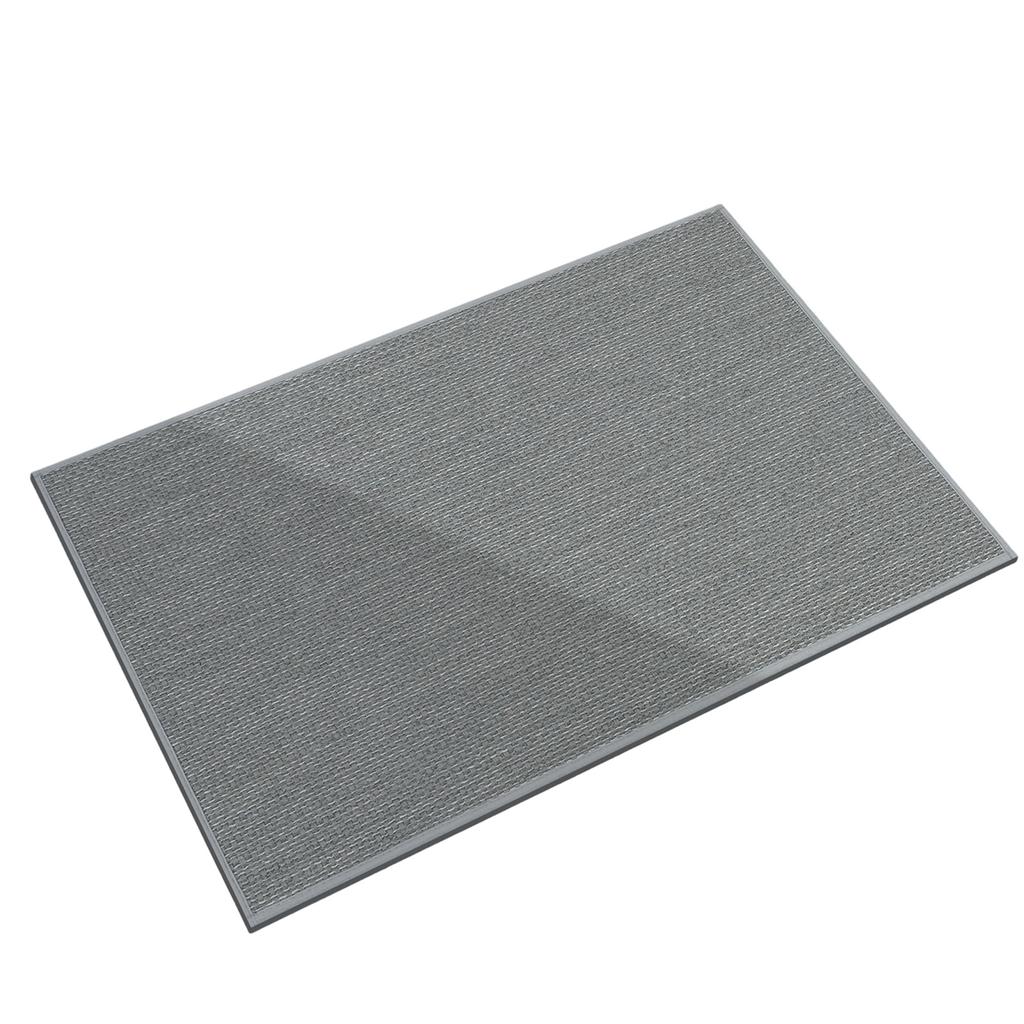 Entryway Rug with Woven Faux Linen Design Antislip Base Absorbent Door Mat for Enhances Safety in Family Environment
