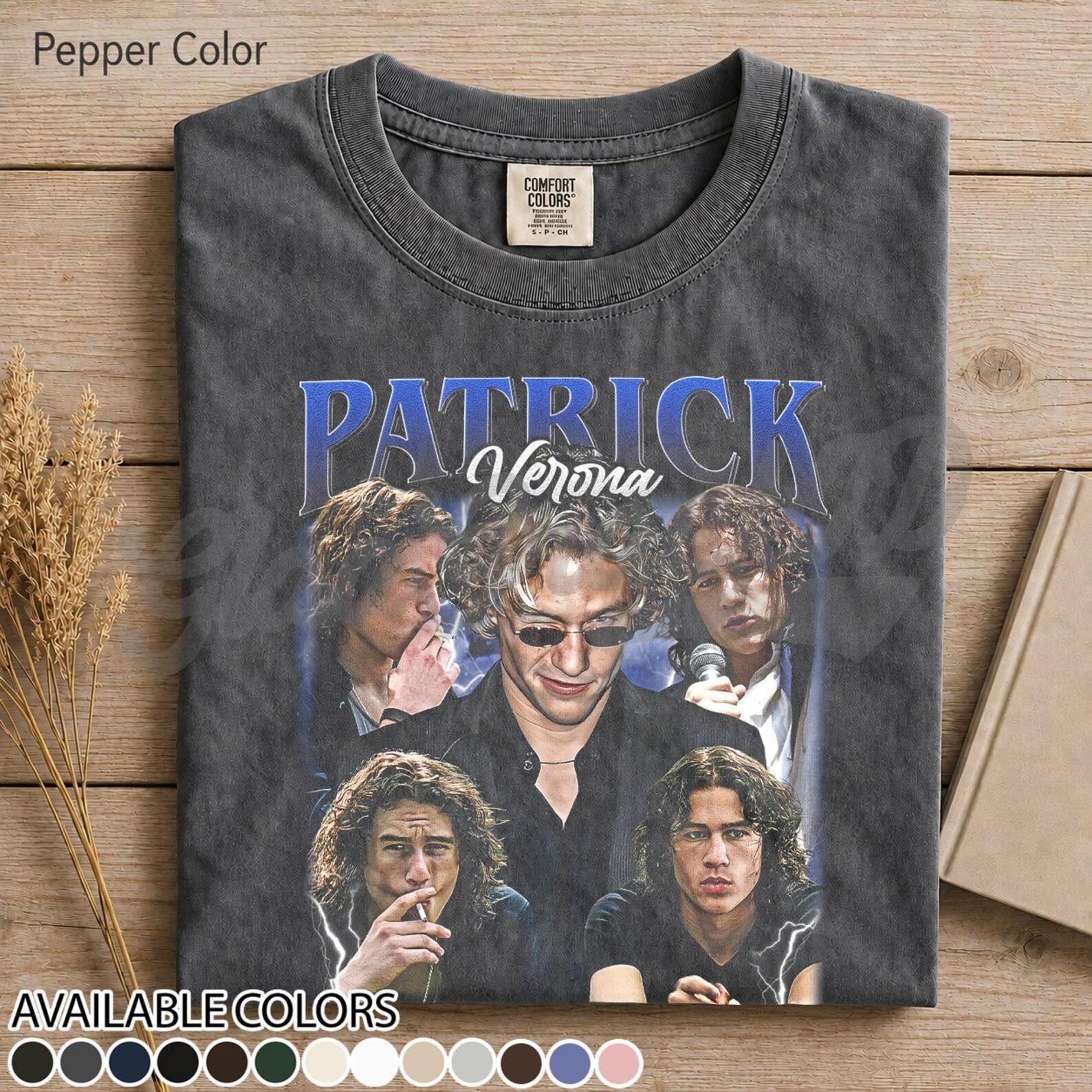 Patrick Verona 10 Things I Hate About You Movie Tee – Heath Ledger Rom-Com T-Shirt – 90s Teen Film Merch – Gift for Movie Fan FD S