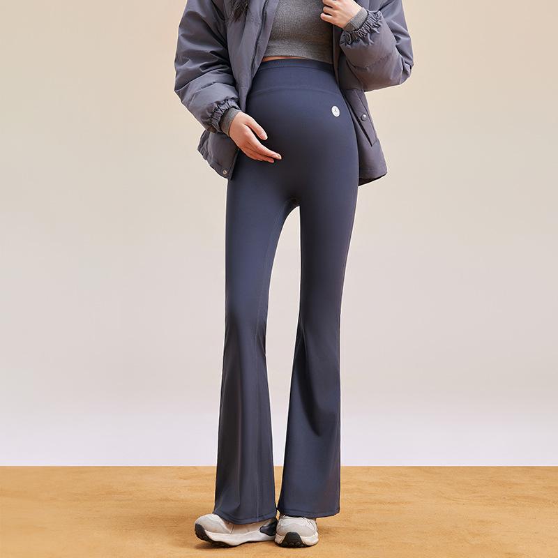 Maternity casual pants flared pants autumn winter spring shark pants wear maternity pants thin large size belly support pregnant women leggings
