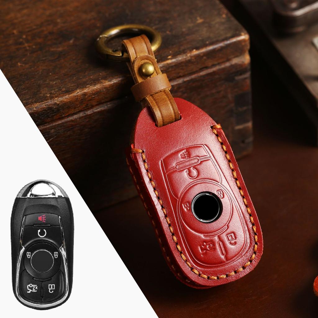 Suitable for Buick Key Case, Envision GL8 Leather Buckle Case, New Regal LaCrosse Cowhide Key Case.