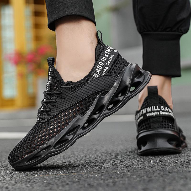 2025 large mesh blade sneakers men's breathable summer men's shoes large size mesh running shoes tide Jinjiang shoes