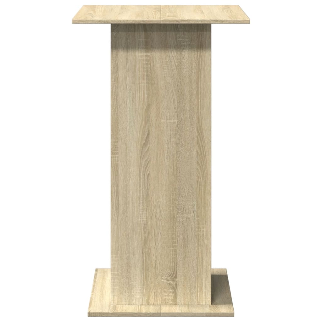Bar Table with Shelves Sonoma Oak Finish 60 X 60 X 102 Cm Particleboard