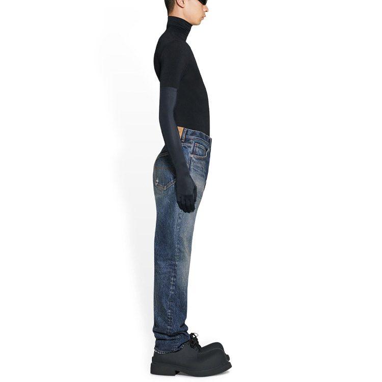 Balenciaga Men's Relaxed Selvedge Heavy Denim Large Fit Jeans 724715TNW514021