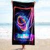 1PC Custom Name Neon Lights Dreams Beach Towel Highly Absorbent And Sand-Resistant Towel for Swimming, Pool, Yoga, And Travel Lightweight