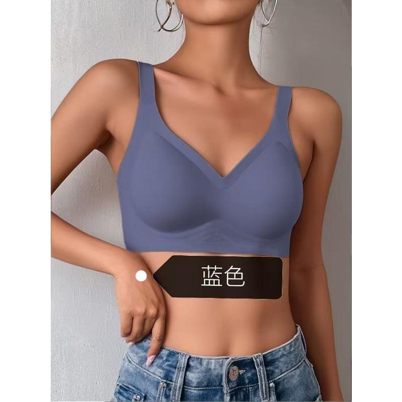 Plus Size Women's Black Wireless Seamless Full Coverage Support Bra Comfortable Lift Bralette