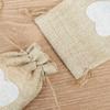 5/30PCS Heart Shape Jute Drawstring Bags Reusable Burlap Jewelry Storage Pouch Home Wedding Christmas Party Gift Packaging Bags