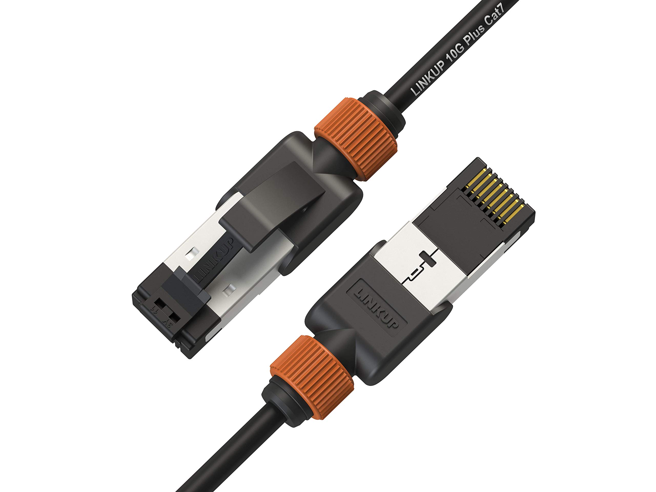 

Кабель LAN LINKUP Cat7 з 10-гігабітними роз ємами RJ45 з подвійним екрануванням Ethernet для та Інтернету Мережевий кабель Категорії 7 Кабель 40G 30AWG Чорний