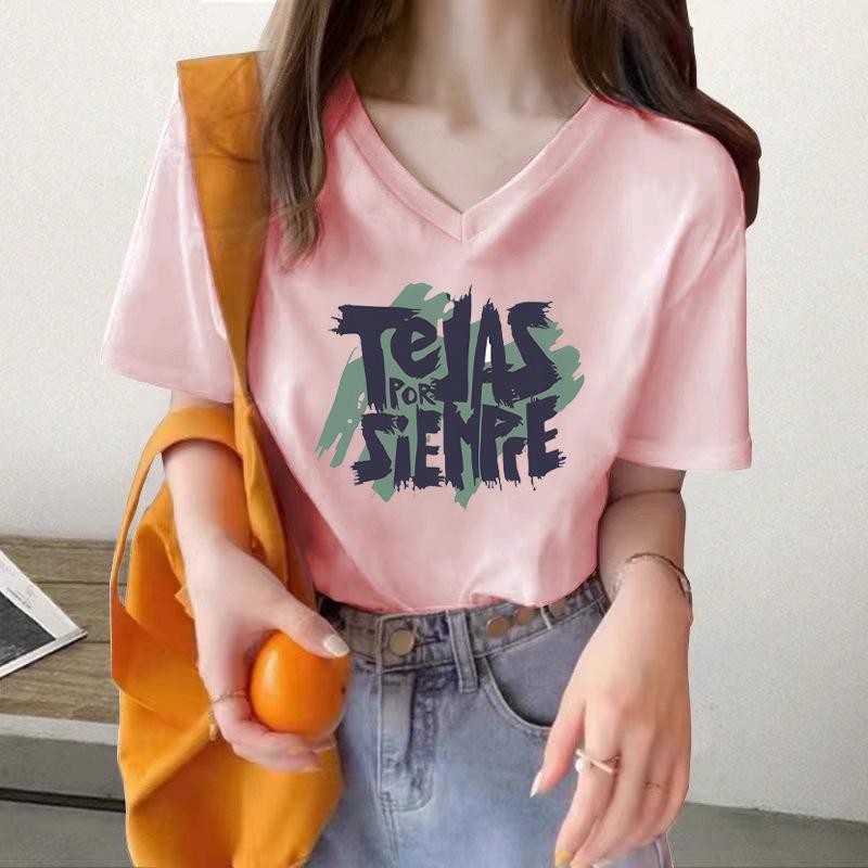 

2025 Spring/Summer Women s Trendy Casual Print Half Sleeve T-Shirt XXL