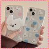 Cute Cartoon Love Puppy Transparent For Magsafe Holder Phone Case For iPhone 16 15 12 13 11 7 8 14 ProMax Magnetic Soft Cover