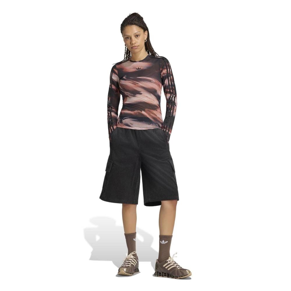 Adidas W Aop Mesh Ls T shirT Badygirl Le8316 Verm Chrys auTo