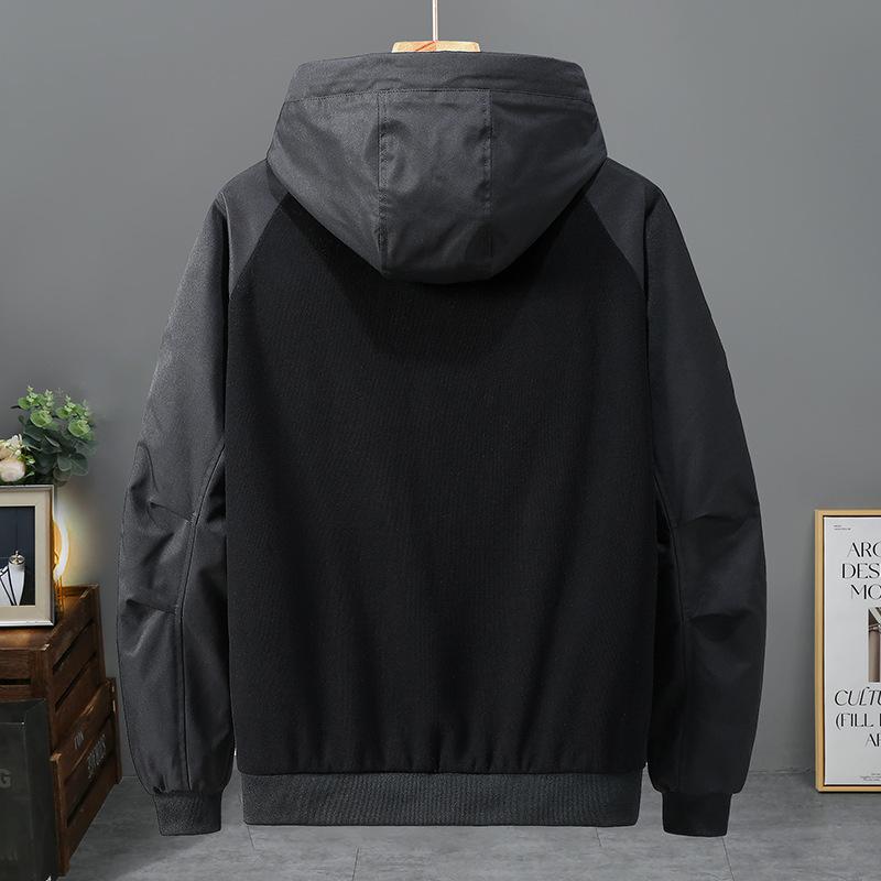 Men's Plus Size Big Tall American Workwear Hooded Jacket Casual Oversized Coat 4XL-10XL