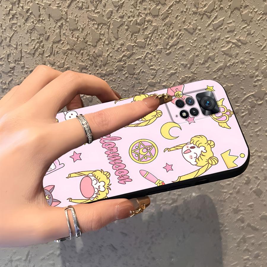 Black Soft Phone Cover Case for Xiaomi Redmi Note 12s 9 10 11 12 Pro 10S 11s 13 14 Pro Plus 7 8 9S Wacky Sailor Moon