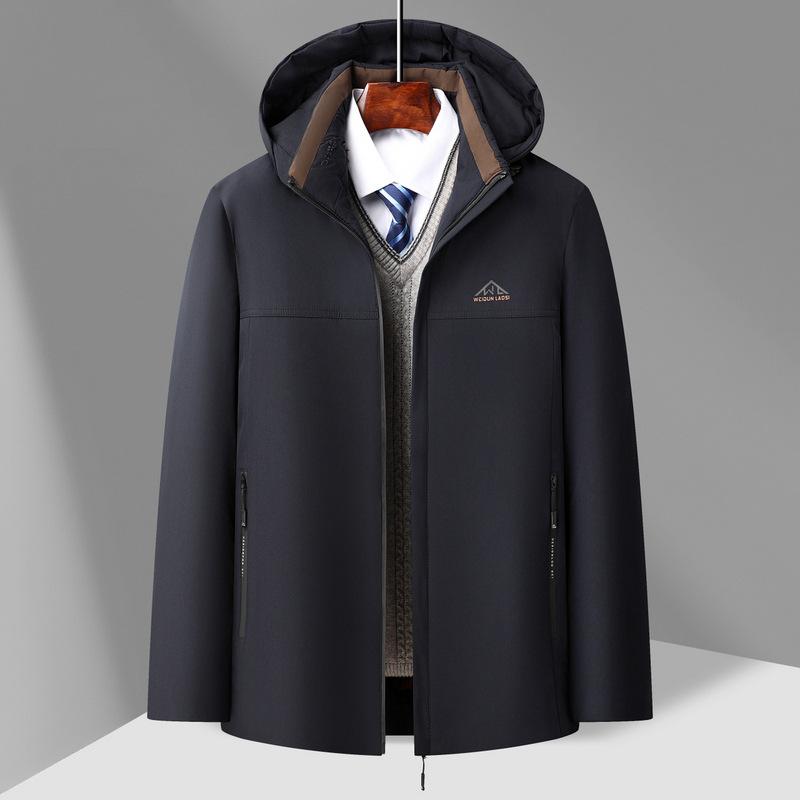

Новая зимняя мужская повседневная теплая куртка с хлопковой подкладкой, мужская, для папы, для мужчин среднего возраста, деловое мужское пальто, утолщенное и теплое. 5XL темно-синий