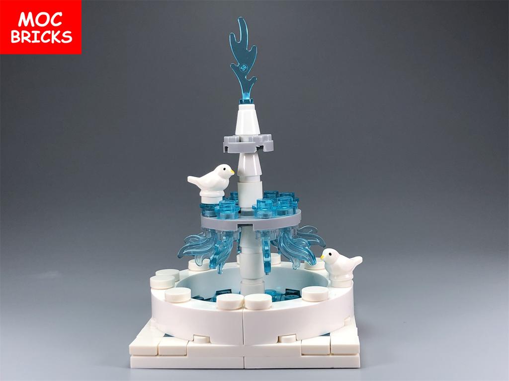 Set  MOC Bricks Coffee Cupboard Microscope Toilet Air Conditioner Desk Educational Building Blocks Toys Kids Gifts