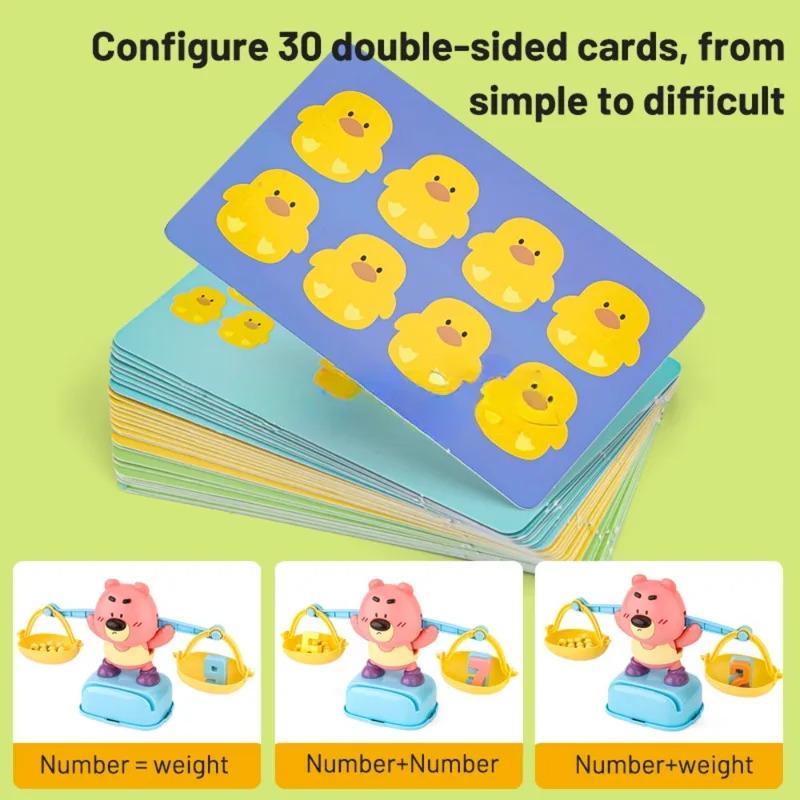Giocattoli Educativi per Contare Matematica Bambino Apprendimento dei Numeri Giocattolo per Contare i Numeri Gioco di Equilibrio Matematico Orso