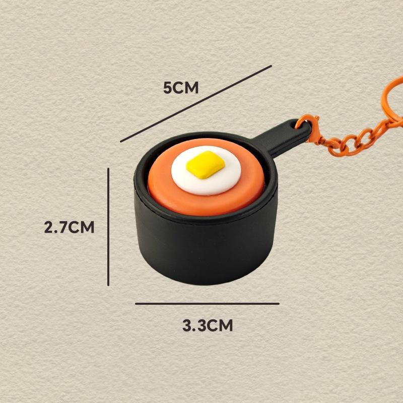Mini Porte-clés Gourmand Décompression Jouet Anti-stress Mignon Burger Sushi Avocat Durian Pendentif Sac à Dos Décor