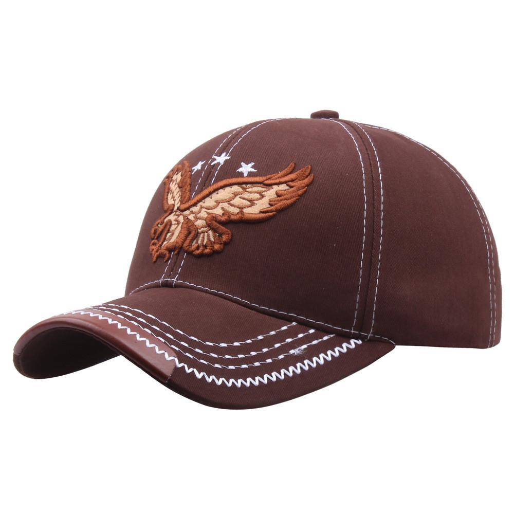 

Eagle Baseball Embroidered Caps Spring Summer Outdoor Sunshade Sports Women Hat коричневый