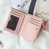 2024 Korean Style Women's RFID Anti-Theft Solid Short Wallet