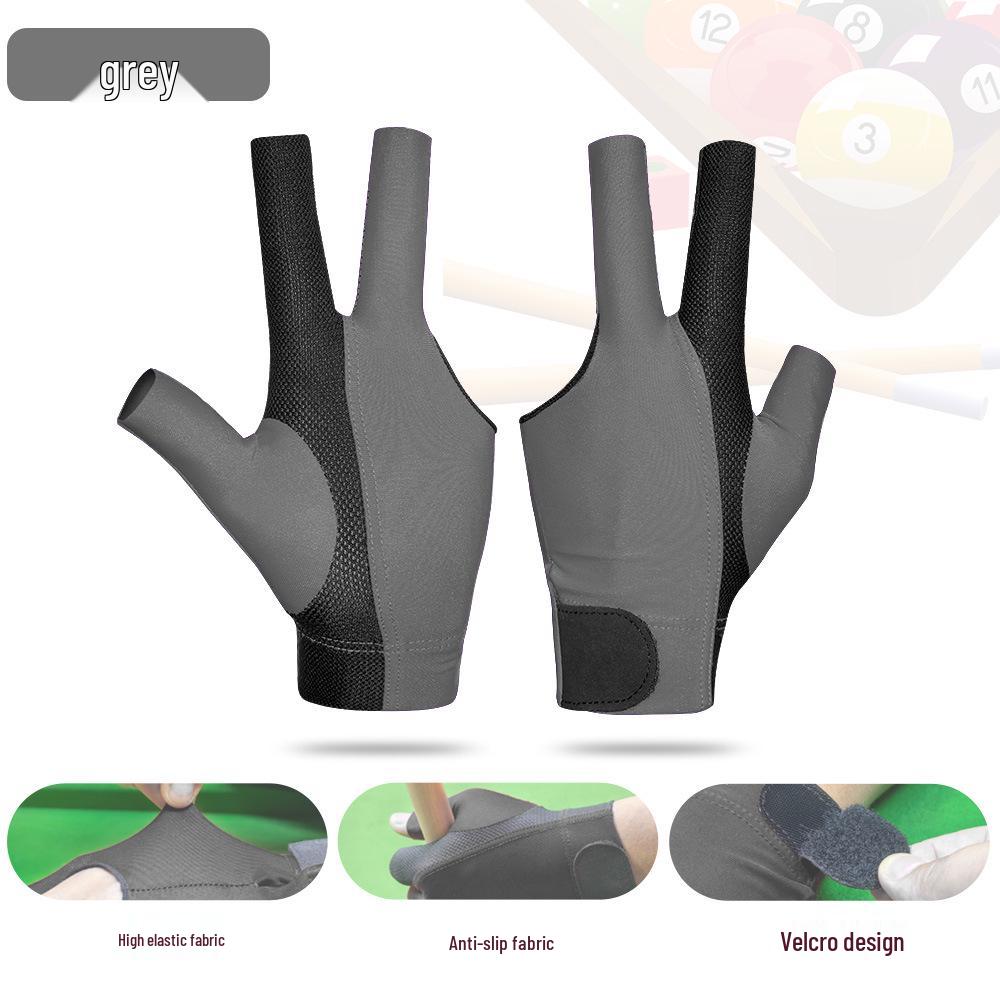 Universal Fingerless Non-slip Billiard Gloves, Elastic and Breathable, Fit Both Hands.