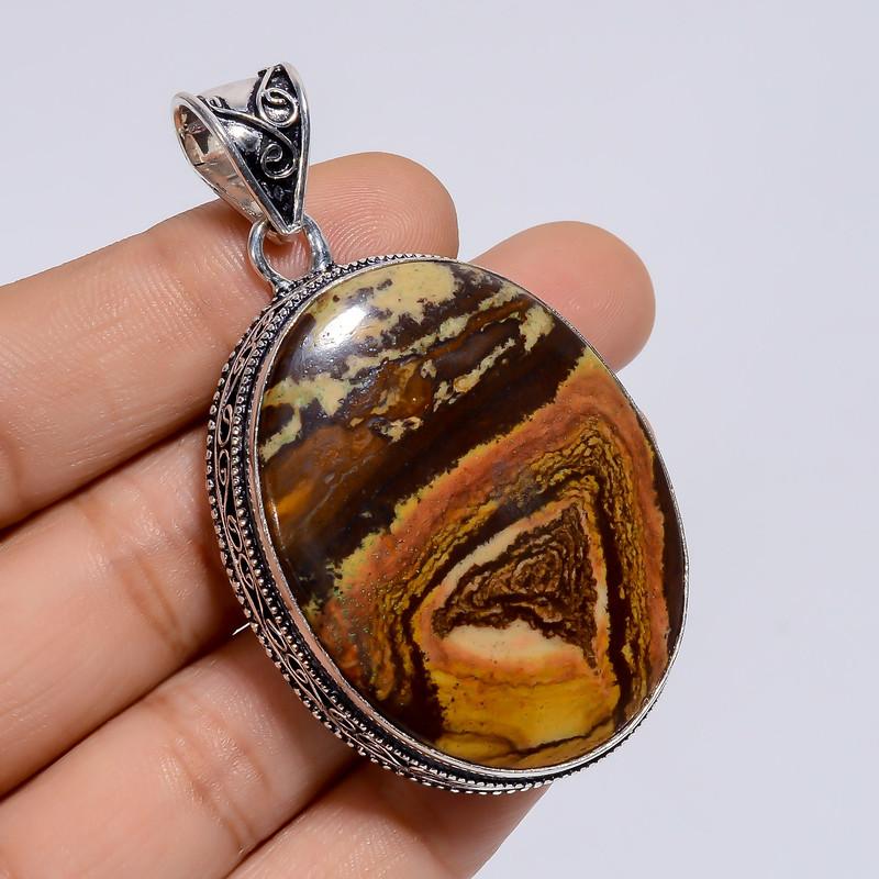 

Unisex Stainless Steel Pendant with Black Leather Cord and Modern Design 7-9