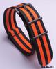Black Nylon & Canvas Watch Strap with Vacuum-Plated Buckle