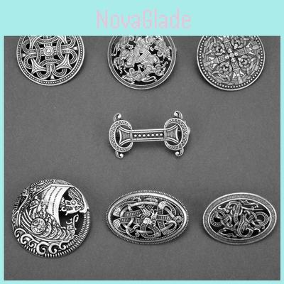 Wikinger Metallabzeichen Mit Nordischem Schildsymbol Retro Geometrische Brosche Für Männer Frauen