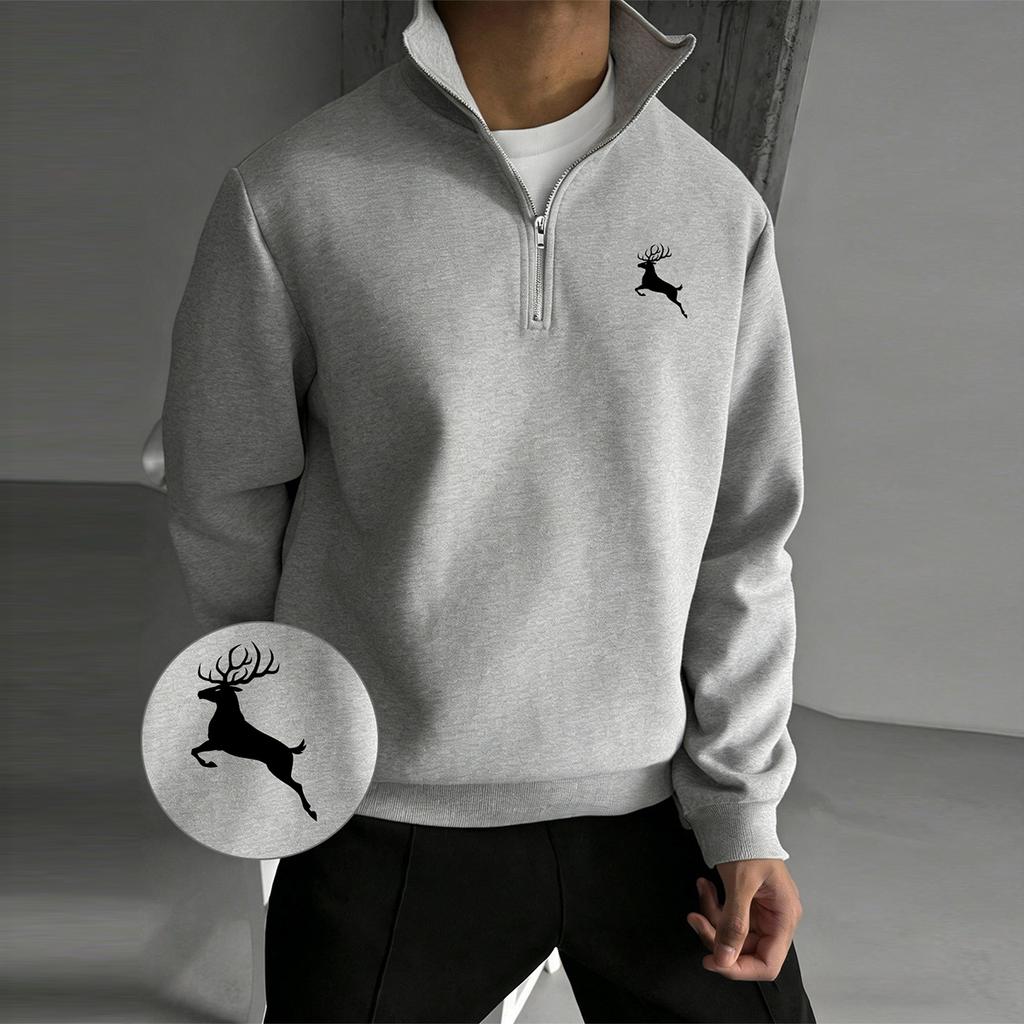 Men's Y2K-style long-sleeve jacket with a zip-up front and practical pockets, made of medium-weight fleece—perfect for the gym or a day out.