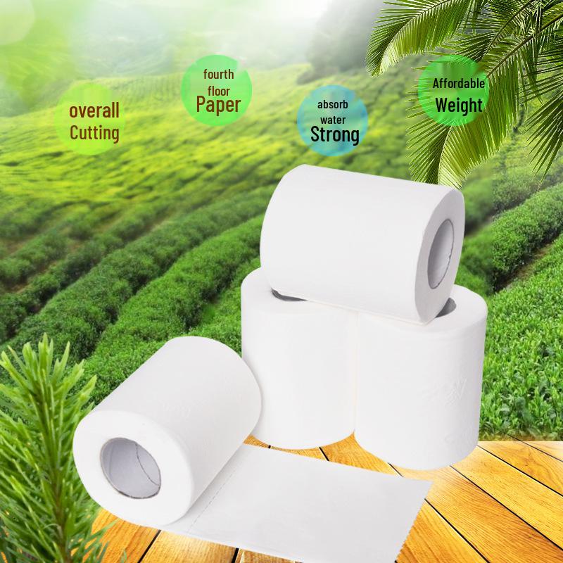 Core-Wound 4-Ply 30-Pack Toilet Paper Rolls - Household & Hotel Use