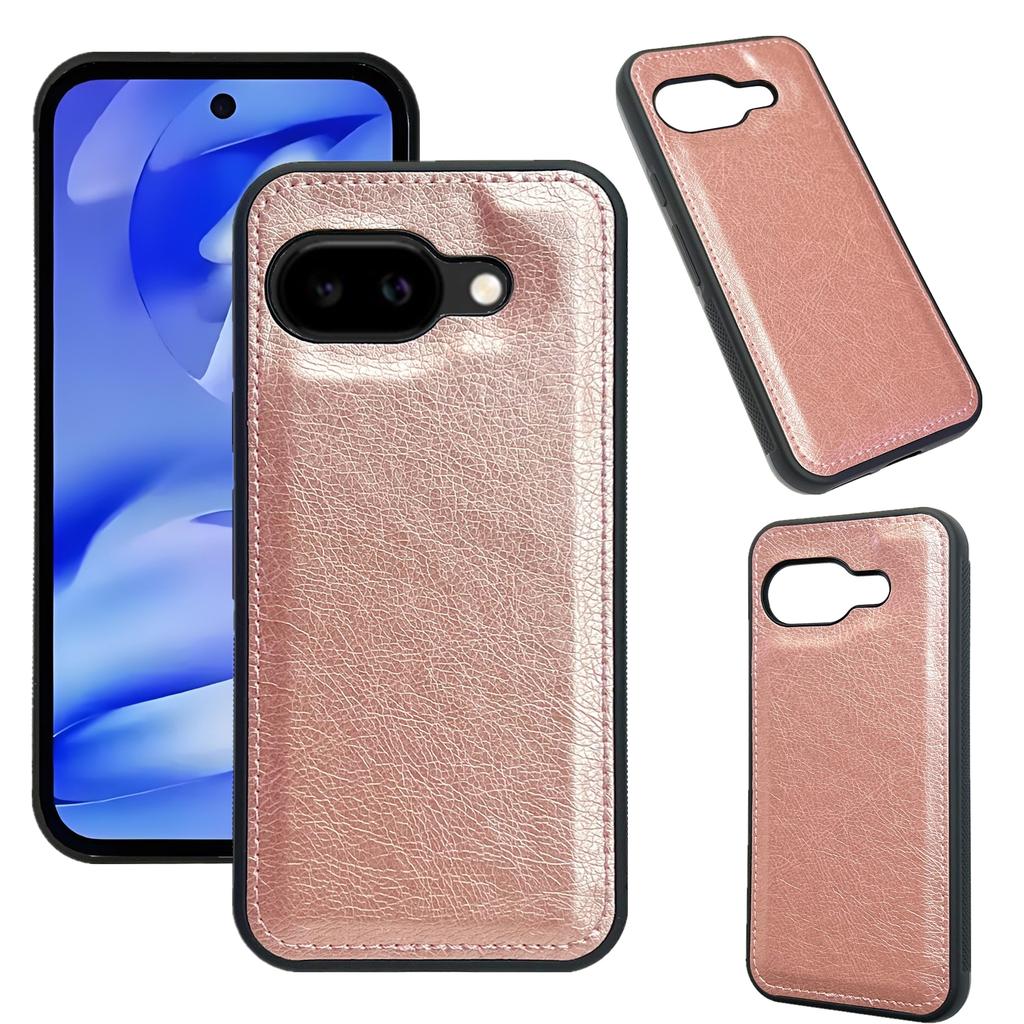 For Google Pixel 9a Case Calf Texture PU Leather Anti Fingerprint Back Phone Cover