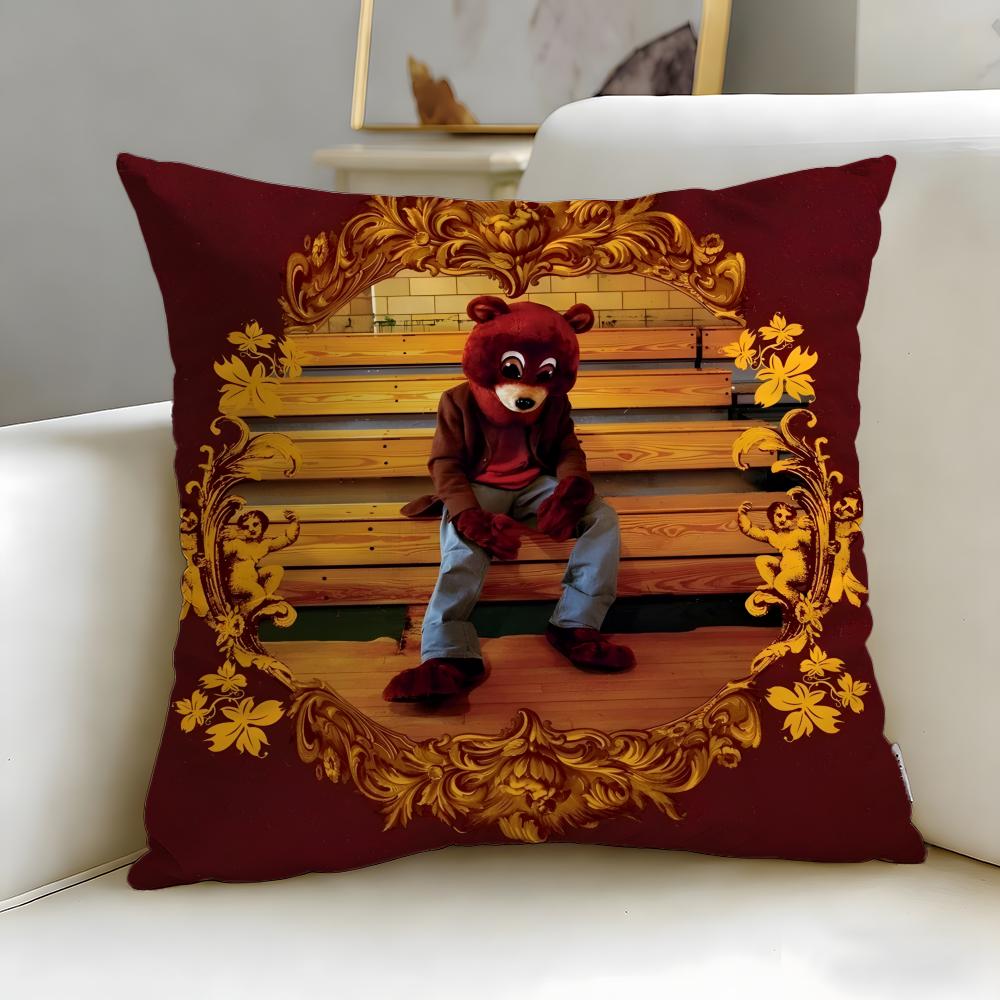 popular rapper Kanye Omari West Cushion Cover Soft EasyWash Pillow Case Versatile for Couch Bed Travel and Office