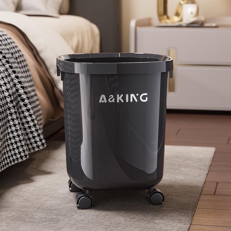 Luxury High-Capacity Trash Can: Stylish Bathroom, Living Room, & Bedroom Bin