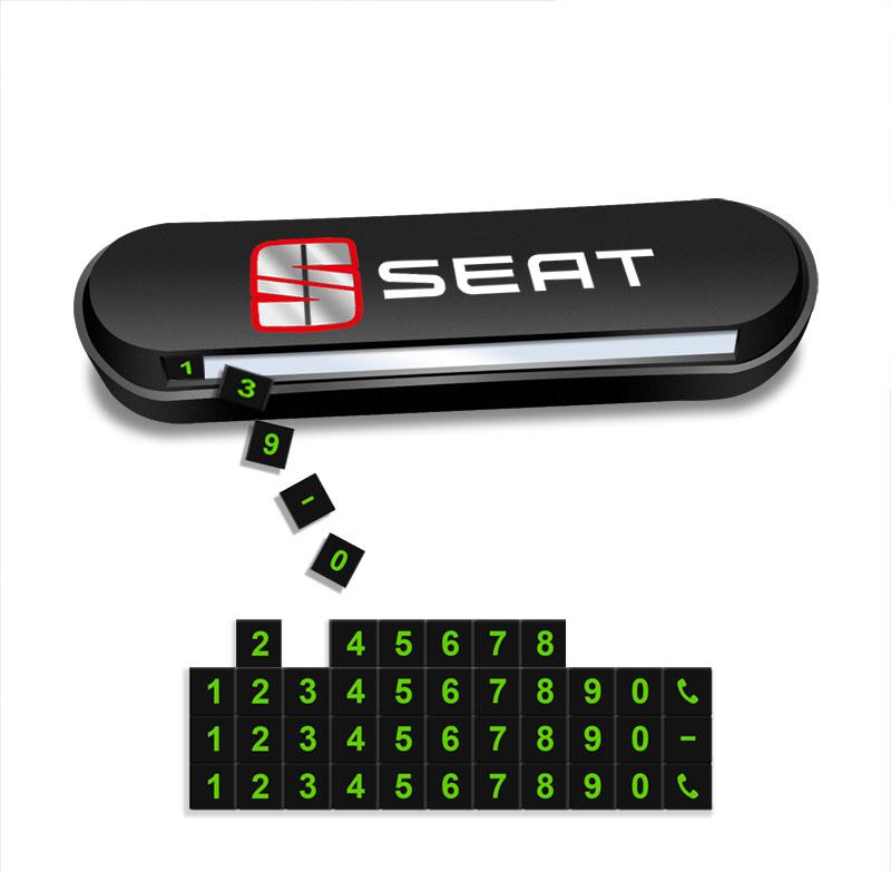 1 Stück Auto Temporäre Parkkarte Schild Plakette Autostyling Für SEAT Arona Ateca Tarraco Minimo IBL EL-BORN LEON