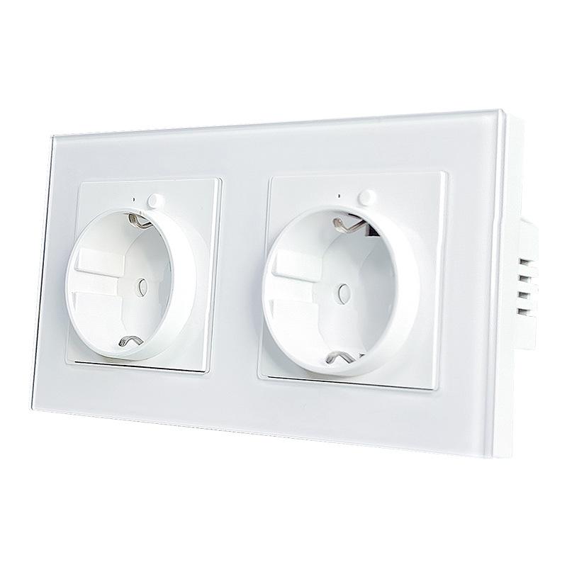 Model 153 Smart WiFi Wall Socket with Tempered Glass Panel - Alice Voice App Compatible