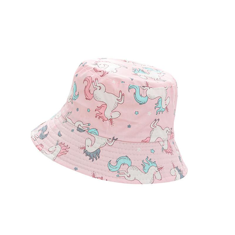 Korean-style Children's Hat, New Summer Model, Sun-shading Graffiti Wide-brimmed Fisherman Hat for Boys and Girls, Baby Sun Hat