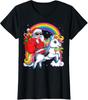 Unicorn Santa's Rider Boy Funny Cool Christmas Design Ladies' Crewneck T-Shirt