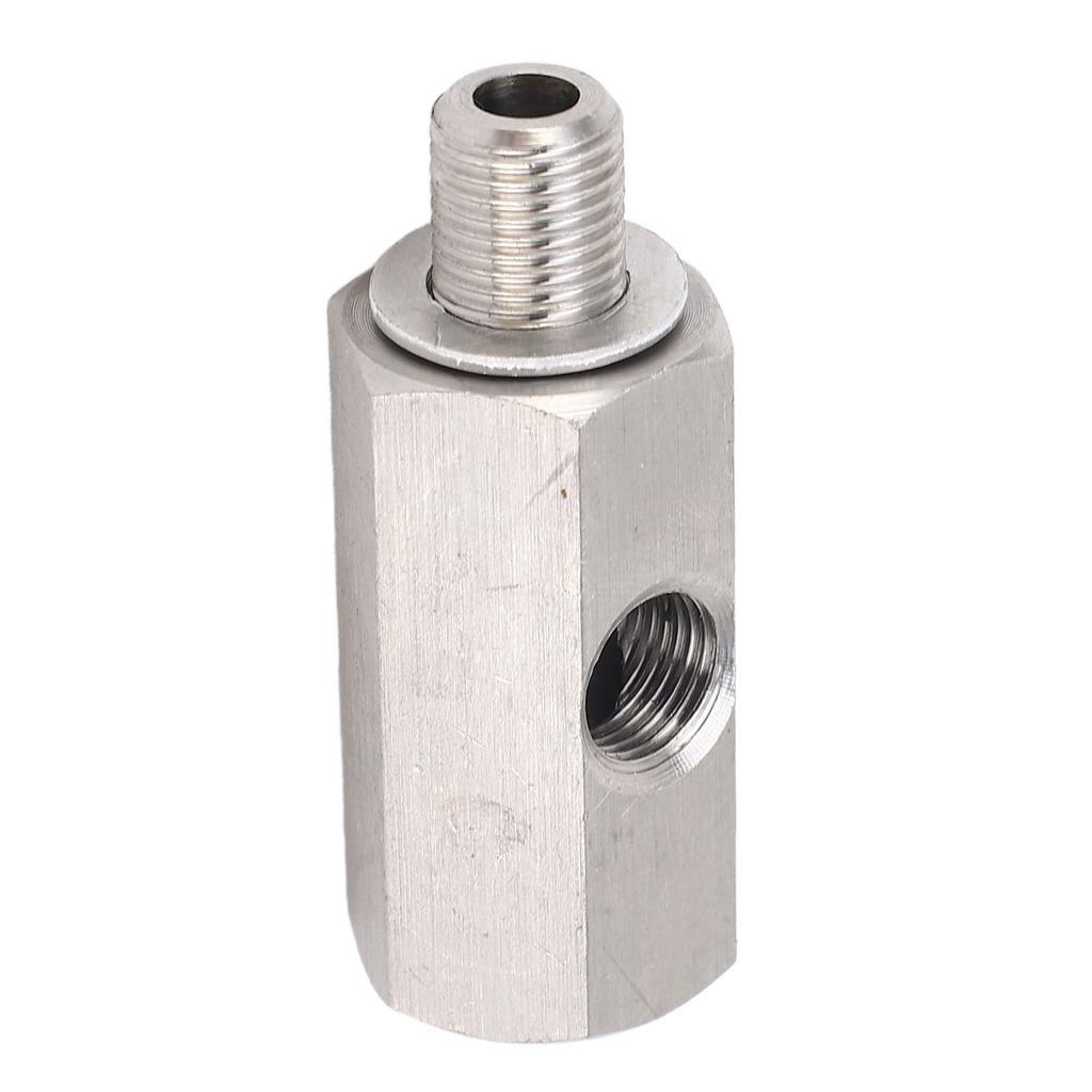 M10x1.0 Oil Pressure Sensor Tee To M10 Adapter Turbo Supply Feed Line Gauge Stainless Steel